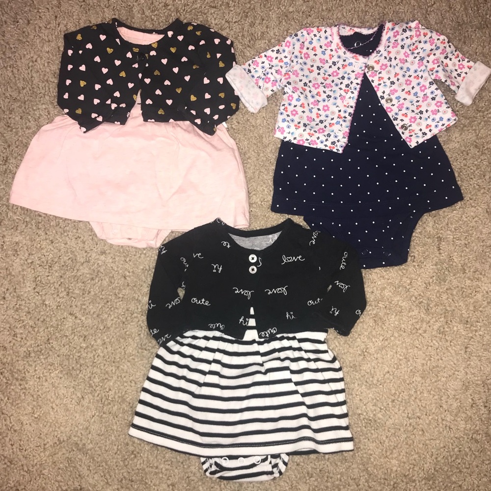 Baby Girl Carters Dresses with Cardigans